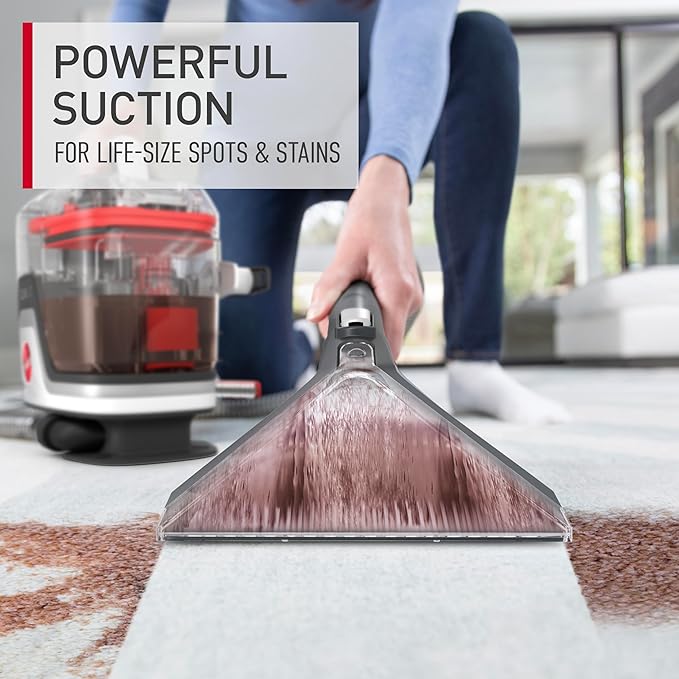 Hoover CleanSlate Plus Portable Carpet & Upholstery Spot Cleaner, Carpet Cleaner Machine, Pet Stain Remover, Car and Auto Detailer, FH14050 + 64 oz Auto Portable Solution, Fresh Scent, AH31718