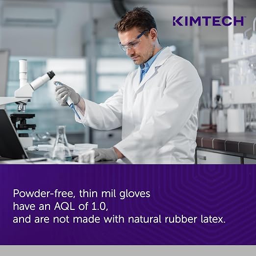 Kimtech™ Sterling™ Nitrile Exam Gloves (50708), 3.5 Mil, 9.5”, Ambidextrous, Large, (200 Gloves/Box)