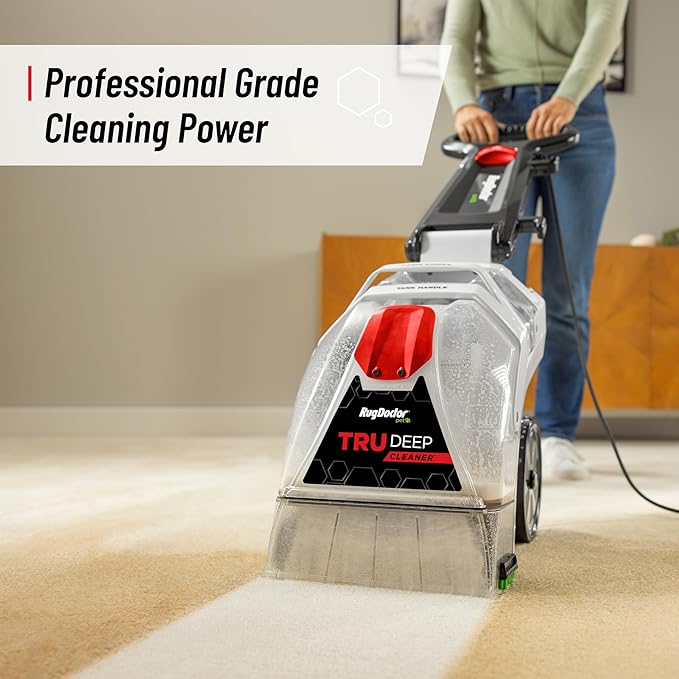 Rug Doctor Pet TruDeep CleanerTM, Pet Upholstery Tool, Best-In-Class Suction Power, Dual Cross-Action Brush Technology for One-Pass Cleaning, Professional-Grade Carpet Cleaner
