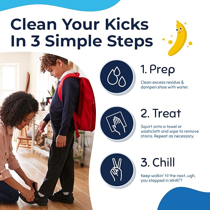 Miss Mouth's Messy Eater 16oz Stain Remover Spray & Messy Steppers Shoe Cleaner - Sneaker Cleaning Kit - Spot Cleaner for Baby Clothes & Shoes