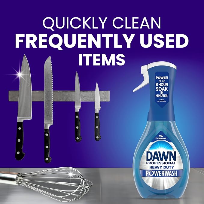Dawn PRO Heavy Duty Powerwash, Bulk Foaming Dish Spray Refills for Cleaning Burnt-On Grease in Commercial Kitchens, 16 fl oz (Case of 6)