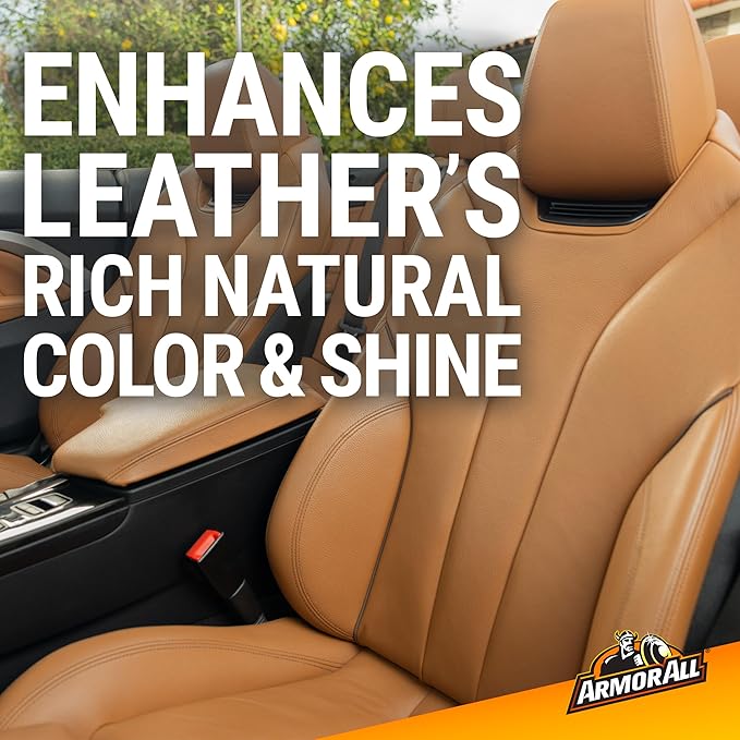 Armor All Car Interior Cleaner Leather Wipes - Cleaning for Cars & Truck & Motorcycle, 20 Count (Pack of 6), 10881