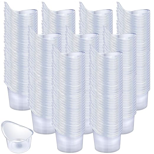 Teenyyou 400 Pcs 5ml Eye Wash Cup Disposable Eye Wash Cups Plastic Measuring Cup Portable Cleaning Cups for Rinse and Flush