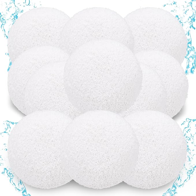 15 Pack Hot Tub Scum Absorber Ball 3 Inch Reusable Absorber Balls for Pool Spa Sponge Oil Scum Ball Keep Water Clean Floating Scum Absorber Removal Filter