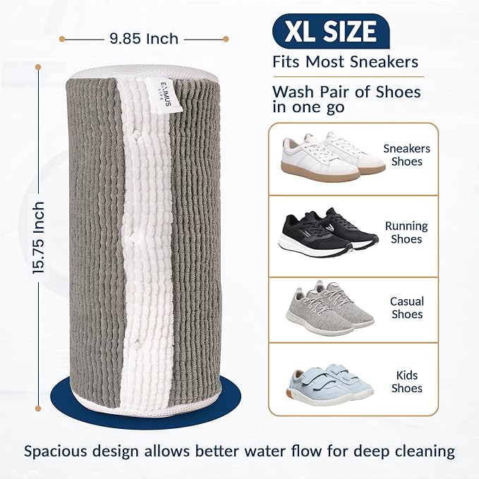 Pro Tennis Shoe Washing Machine Bag for Sneakers with Magnetic Zipper Protection │ Reusable Laundry Shoe Cleaning Bag - Deep Cleans Without Damage │ Washer & Dryer Safe │ Complete Pro Box