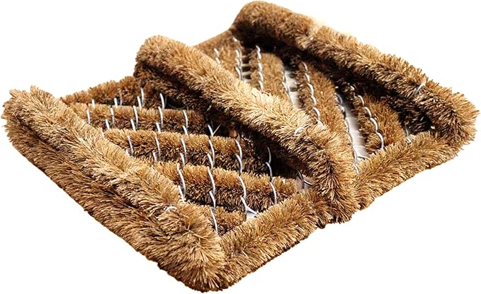 Gardenised Heavy-Duty Boot Scraper Brush Natural Coir Bristles on Durable Wire Frame for Outdoor Mud and Dirt Removal, Ideal for Cleaning Work Boots Hiking Shoes and Garden Footwear, 12x14 Inches