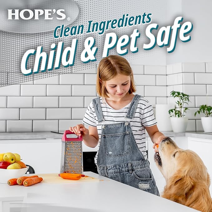 HOPE'S Perfect Quartz Countertop Cleaner, No Hazy Residue, Streak-Free, Safe on Food Contact Surfaces, Fragrance-Free, Sunscreen-Free, Counter Cleaner for All Brands of Quartz, 23 Fl Oz, Pack of 2