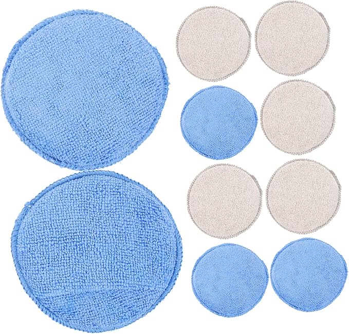 GLEAVI 40pcs Polishing Pads Fine Applicator Sponge for Car Detailing Waxing and Cleaning Soft Scratch-Resistant Design for Multi- Use Includes and Pads