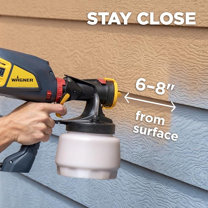 Wagner 2476838 FLEXiO 1500 Handheld HVLP Paint Sprayer, Sprays Unthinned Latex, Includes iSpray Nozzle, Complete Adjustability for All Needs, Lightweight Design
