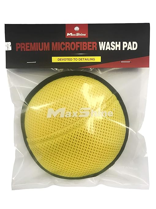 Maxshine 5.7” Universal Microfiber Waxing Applicator Pad – Ultra-Soft Polishing & Waxing Pad with Breathable Finger Pocket for Easy, Streak-Free Car Detailing