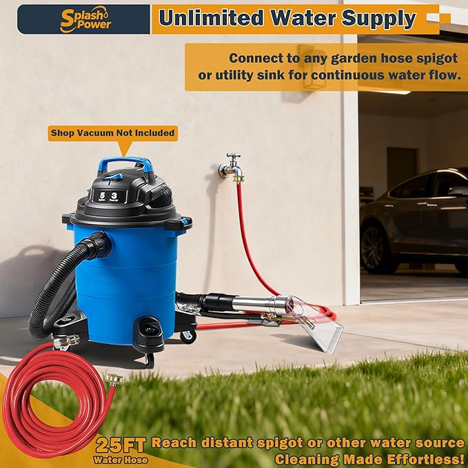 Universal Fit Any Brand‘s Shop Vac Extractor Hose Kit Better Attachment Wet/Dry Vacuum Adapters for Carpet Cleaning Upholstery & Auto Car Detailing