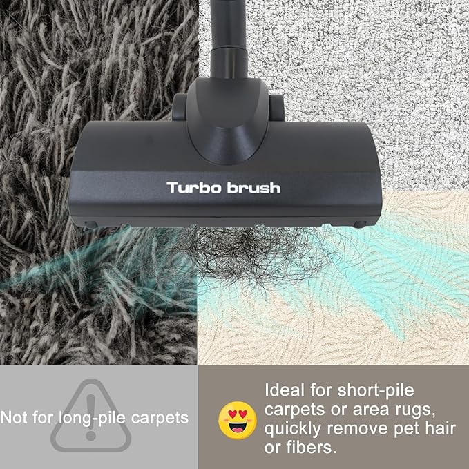 EZ SPARES Brush Head Replacement for Universal Vacuum,Turbo Floor Brush Head 1 1/4" 32mm,Longer Wiper Hardwood Flooring Big Wheel Cleaner Brush