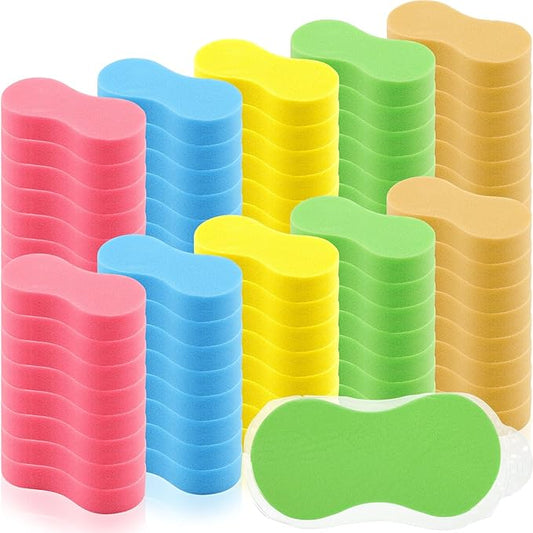 Vesici 60 Pack Car Wash Sponges, Large Sponges for Cleaning, Thick Giant Bone Sponge, Multi-Purpose, Ideal for Kitchen, Bathroom, Household Cleaning