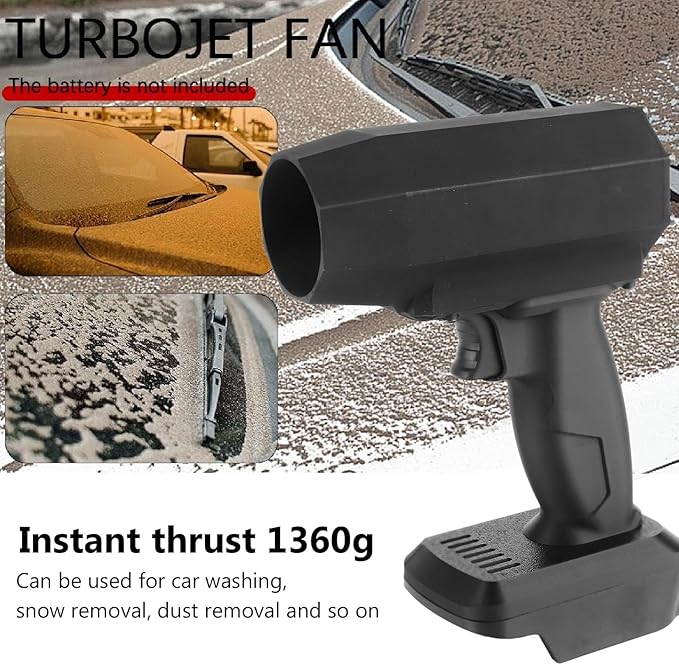 Electric Jet Dry Blower, PETG 150000RPM High Speed Turbofan Brushless Motor Air Duster, 1.36KG Powerful Thrust, Portable Handheld Electric Cordless Air Blower for Car Cleaning