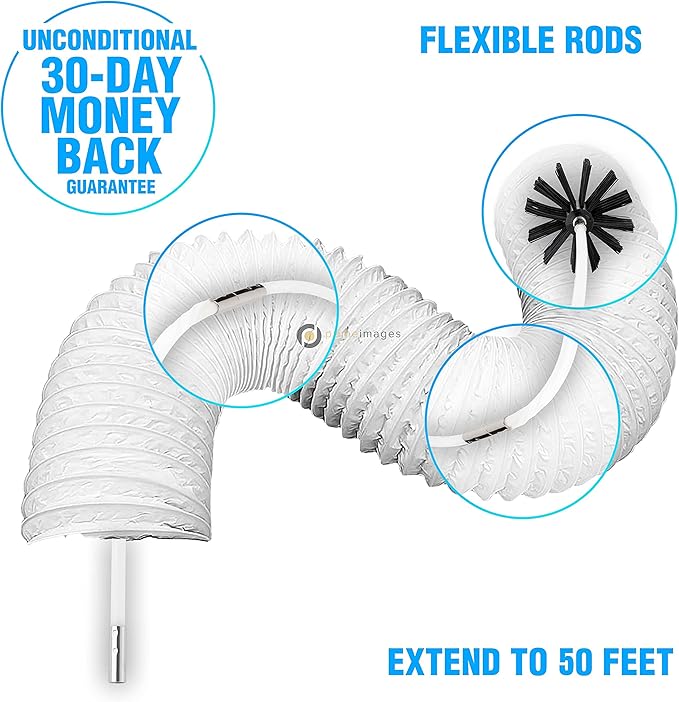 Clear Soda Can Lids & Dryer Vent Cleaner Kit 50 FEET