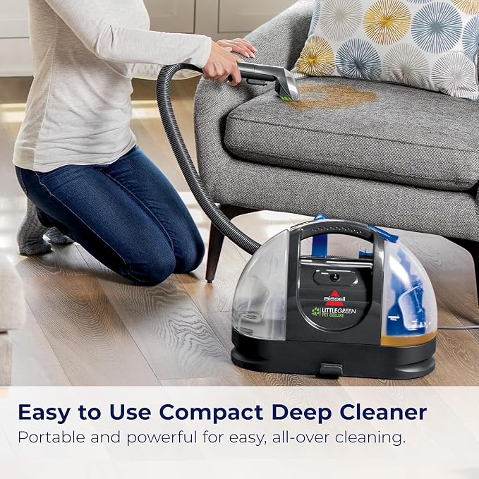 Bundle of Bissell Little Green Pet Deluxe Portable Carpet Cleaner, 3353 + Bissell Professional Spot and Stain + Oxy Portable Machine Formula, 32 oz