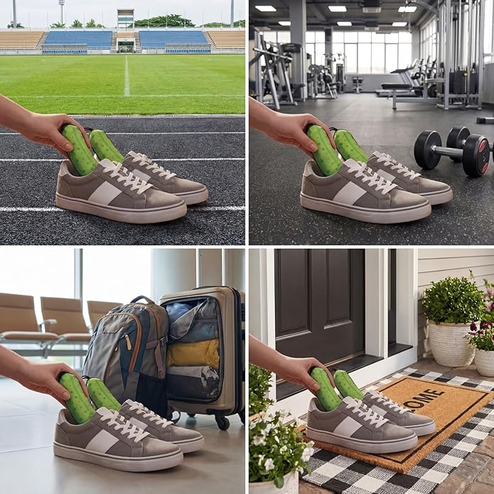 Yinder 4 Pack Shoe Deodorizer Odor Eliminator for Smelly Sneakers, Last for 6-12 Months, Odor Eliminator for Shoes, Charcoal Shoe Freshener for Sneakers, Gym Shoes, Closet & Bag, Long Lasting Absorber