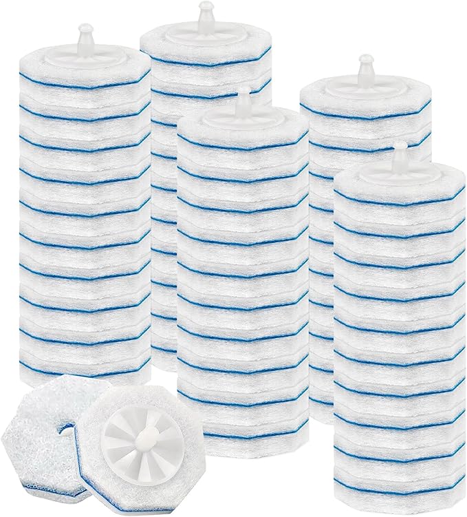 50 Count Disposable Toilet Wand Refills for Clorox Upgraded Brush Heads Compatible with Toilet Wand for Clorox Easy and Effective Bathroom Cleaning