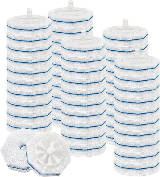 50 Count Disposable Toilet Wand Refills for Clorox Upgraded Brush Heads Compatible with Toilet Wand for Clorox Easy and Effective Bathroom Cleaning