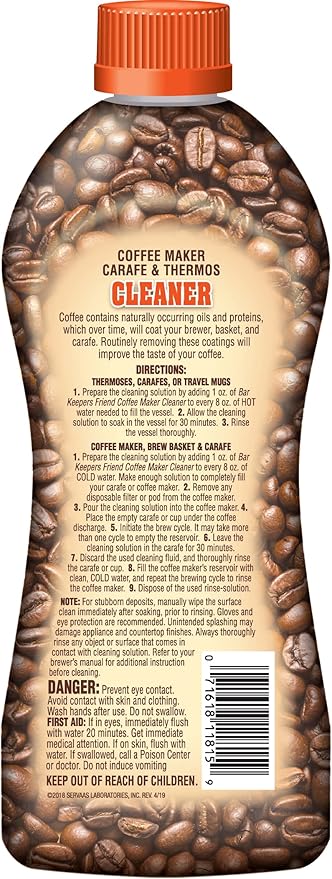 Bar Keepers Friend Coffee Maker Cleaner - 12oz