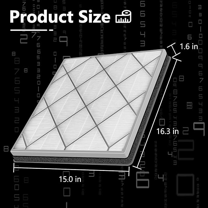 HE400 HE401 Filter Replacement for Shark Air Purifier 4 Fan, Compatible with Shark HE400 HE401 HE402 HE405 Air Models, Main Filter, Replace Part # HE4FKPET By Improvedhand