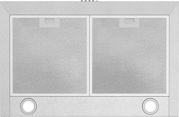 COSMO COS-63024P 30 in. Nebula Collection 250 CFM Ducted Wall Mount Range Hood, Button Control, LED Lights, Mesh Filters, Stainless Steel