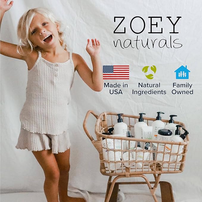 Zoey Naturals - Baby Laundry Detergent, Free & Clean – Hypoallergenic Plant-Based Liquid for Sensitive Skin – Sulfate, Dye & Fragrance Free – Concentrated HE Formula – 32 fl oz