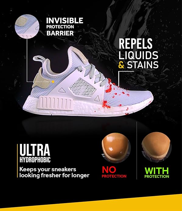 Crep Protect Shoe Protector Spray - Rain & Stain Waterproof Nano Protection for Sneaker, Leather, Nubuck, Suede & Canvas (Pack of 4)
