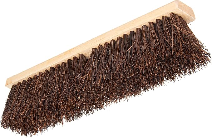 SPARTA Flo-Pac Garage Sweep with Palmyra Bristles, Heavy Duty Broom Head for Indoor and Outdoor Use on Rough Surfaces, 18" Long, 1 Count, Natural