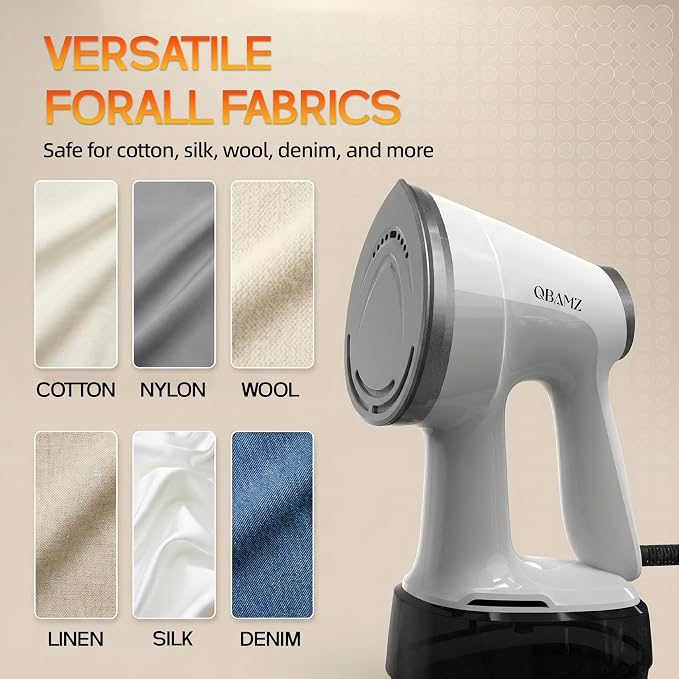 Vacuum Steamer for Clothes, 3500Pa Powerful Suction Handheld Garment Steamer with 400ml Large Tank, Steaming & Ironing 2-in-1 Clothing Steamer with Adjustable Suction & Auto Shut-Off for Home & Travel