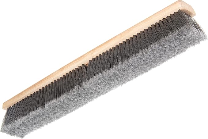 SPARTA 4501423 Flo-Pac Flagged Fine Floor Sweep, Polypropylene Bristles, 24" Block Size, 3" Bristle Trim, Gray (Case of 12)