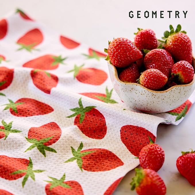 GEOMETRY Spring Kitchen Towels - Quick Dry Microfiber Cloth Spring & Summer Dish Towels for Kitchen Drying - Premium Quick Dry Towel - Pear Slices, 18" x 30" - 1-Pack