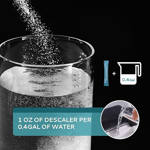 EUHOMY Ice Maker Cleaner & Descaler | 4 Use & Individually Packed | Ice Machine Cleaner with Organic Citric Acid Descaling Powder, Ideal for All Brands