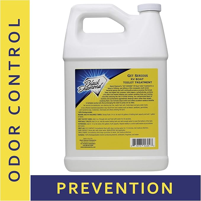Black Diamond Stoneworks GET SERIOUS RV,Boat,Camper Chemical Toilet Holding Tank Treatment&Deodorizer.Works Faster Than Tablets or Packs in Grey&Black Water. Concentrated with Stress Relief Fragrance