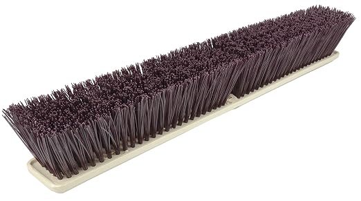 Weiler 42167 Perma-Sweep 18" Block Size, 3" Trim Length, Maroon Polypropylene Fill, Coarse Sweeping Floor Brush