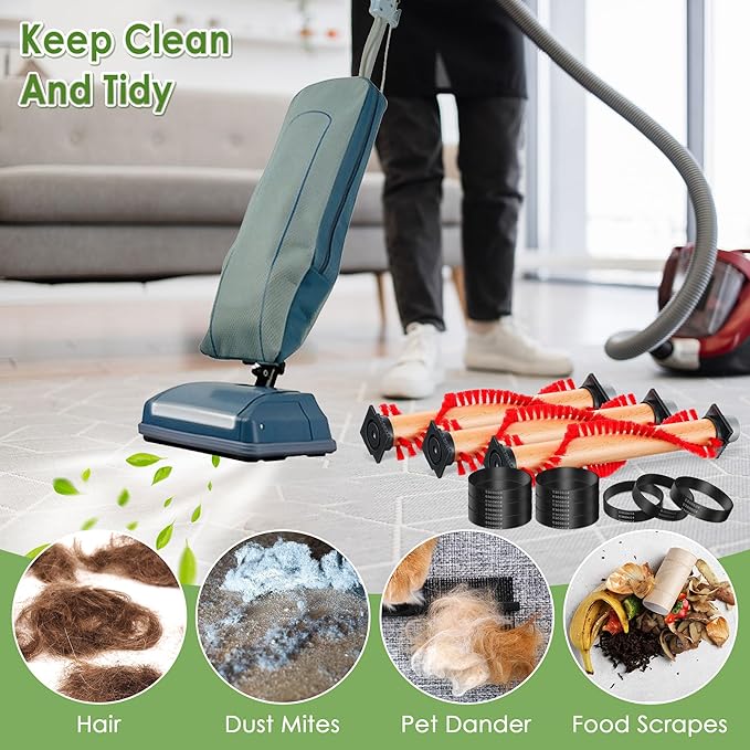 Landhoow XL Vacuum Brush Roller replacement parts with Vacuum Belt Compatible with Oreck XL Parts, Cleaner Belt compatible with 0300604, Upright Replacement Part for House and Office Clean(3 Pack)