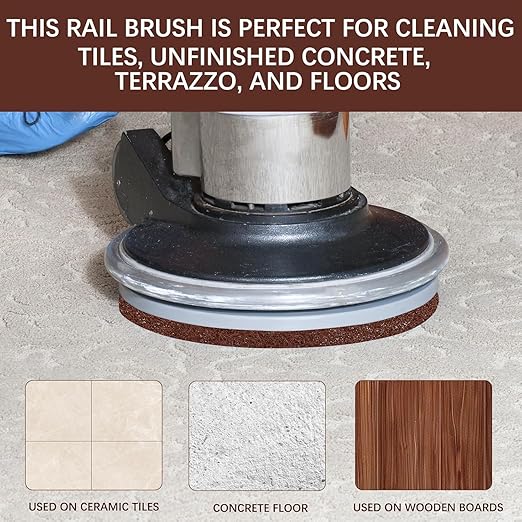 2 Pack Commercial Floor Scrubber Pad for Oreck ORB550MC Orbiter Floor Machine,12" Brown Scrubbing Disk for Deep Cleaning and Stripping Hard Floors,437049 Scouring Brush with Silicon Carbide Grit