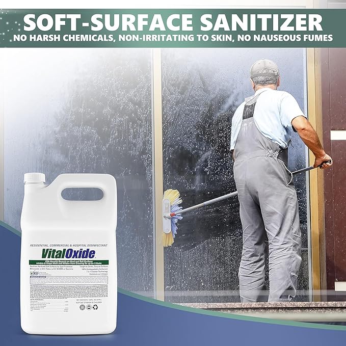 Vital Oxide Disinfectant, Deodorizer, Cleaner, Food-Contact Sanitizer, Virucide – (EPA registration #82972-1) – Kills Mold & Mildew, Eliminates Odors -1 Gallon