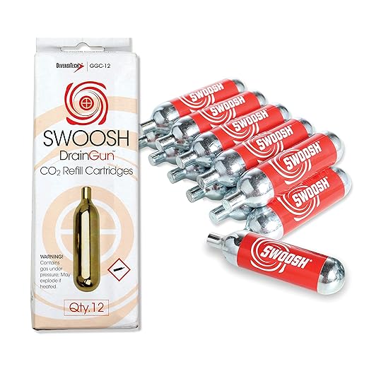 Diversitech GGC-12 Swoosh CO2 Gun Cartridges, 12-Pack, Silver
