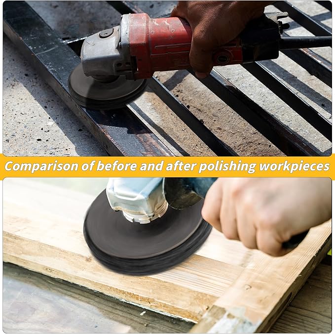 15 Pcs 4-1/2" x 7/8" Strip Discs Bulk, Paint Stripping and Rust Removal Wheels for Angle Grinders, Abrasive Grinding Discs for Metal, Wood, and Fiberglass, Black