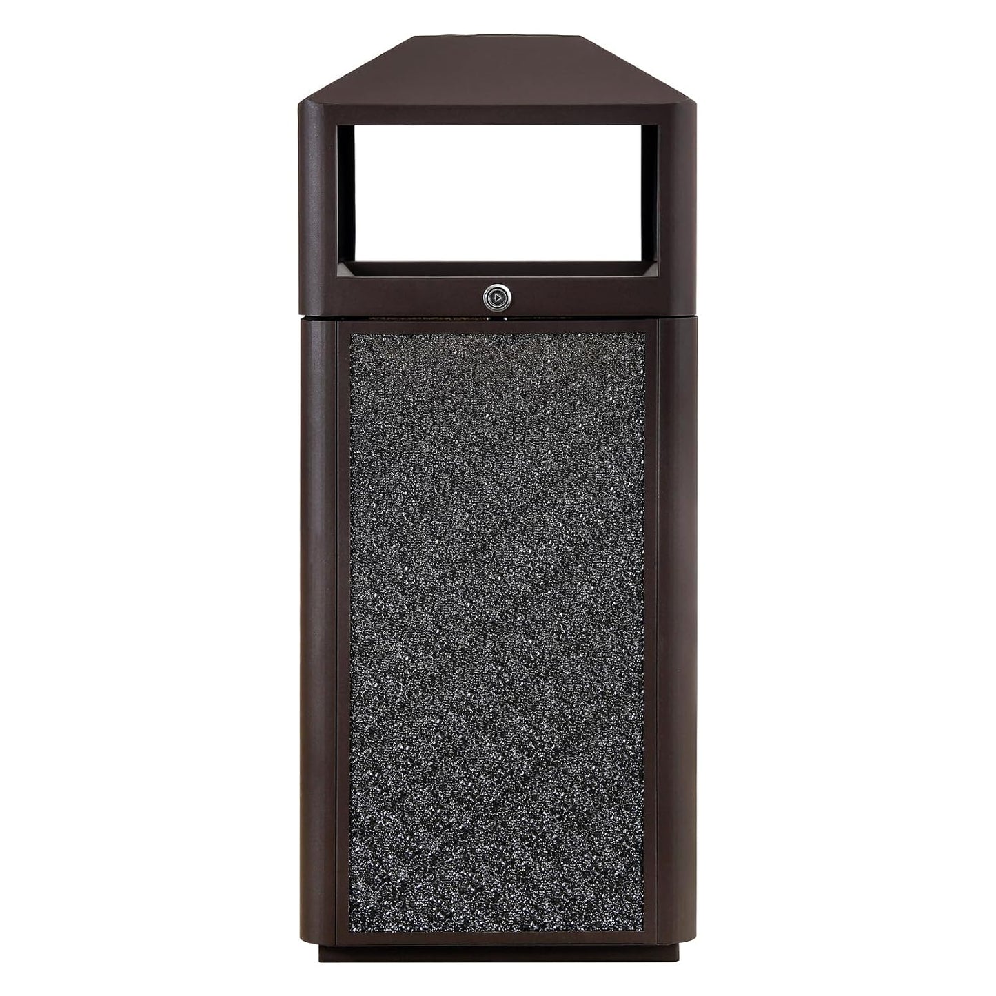 Square Waste Container with Dome Lid | Commercial Outdoor Garbage and Trash Container,Coffee 15 Gallon