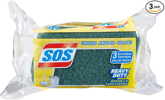 S.O.S Heavy Duty Scrubber Sponge, 3 Count