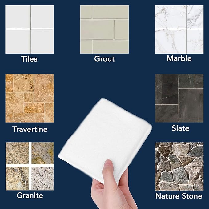 (12-Pack) Professional Microfiber Sealer Applicator Pad – The Perfect Tool to Apply Sealer to All Natural Stone and Tile Like Marble, Granite, Concrete & Slate (White)