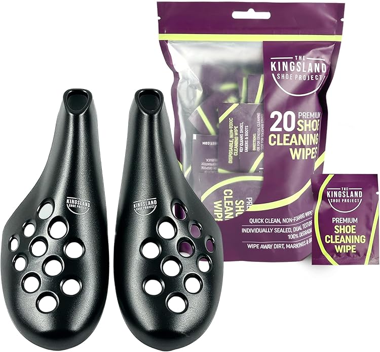 3 Pack Shoe Care Kit with Premium Shoe Trees & Shoe Cleaning Wipes, Travel Friendly & Ideal for All Shoe Types