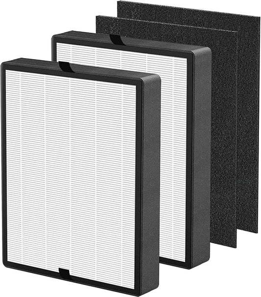 45i True HEPA Replacement Filter Compatible with BreatheSmart Flex and 45i Air Cleaner Purifier, 2 HEPA Filters with 2 Carbon Pre-Filters, B4-Pure Filter Part # B4-Fresh / FL40-Silver-Carbon, 2 Pack