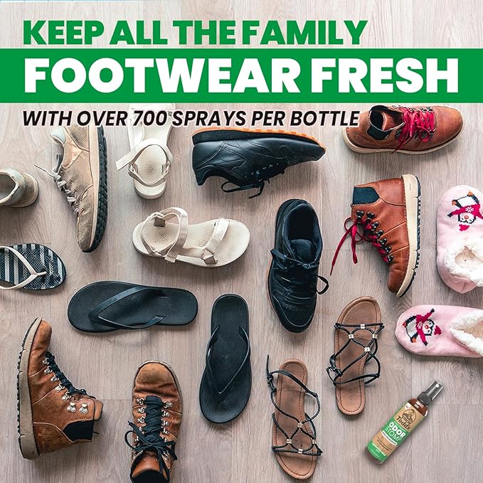 Uncle Todd's Odor Stomp Shoe Deodorizer 2-Pack Mountain Fresh- Proven & Powerful Enzyme Shoe Spray for Odor Elimination in All Footwear