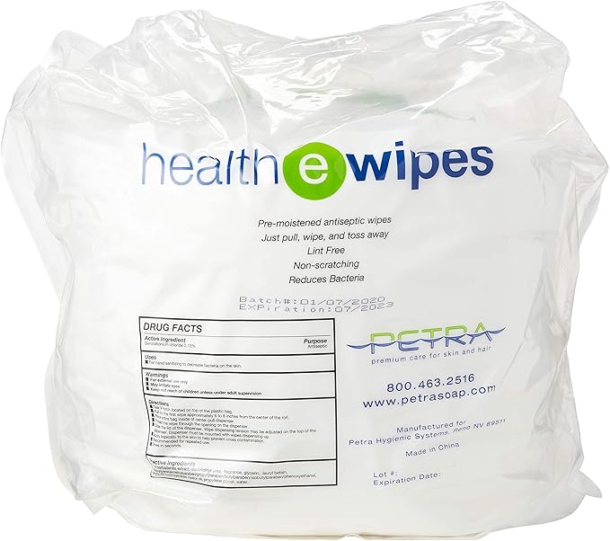 Gym Equipment Wipes – Antiseptic Gym Cleaning Wipes, 4000 Count (4 Rolls), Alcohol Free Bulk Sanitizing Fitness Wipes for Equipment, Gyms, Studios & Facilities | HealthEwipes