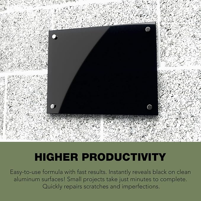 LIIZOUSUDA Professional Aluminum Black Metal Finish | Aluminum Black | Black Oxide Coating | Metal Blackening Solution for Restoring Scratched and Marred Areas | Fast-Drying Fast-Acting, 3.5 Fl oz.