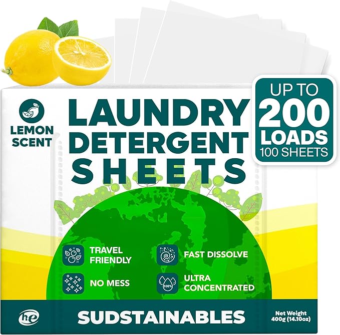 Fresh Linen, Lemon, and Lavender bundle 100 Sheet Laundry Detergent Sheets