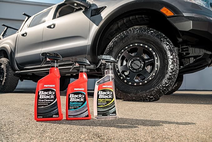 Mothers 06924 Back-to-Black Tire Shine, 24 fl. oz. (Pack of 2)